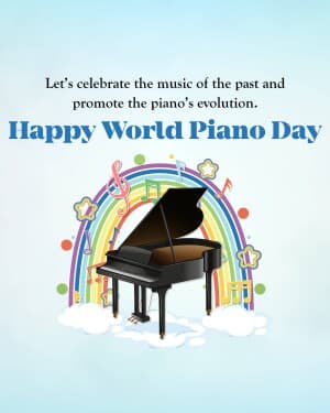 World Piano Day graphic