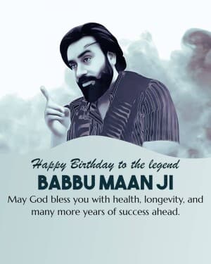 Babbu Maan Birthday event poster