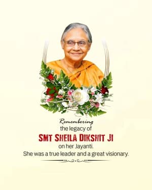Sheila Dikshit Jayanti poster
