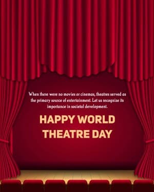 World Theatre Day post
