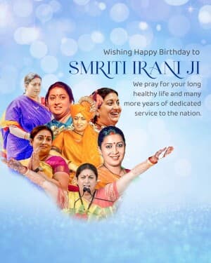 Smriti Irani Birthday post