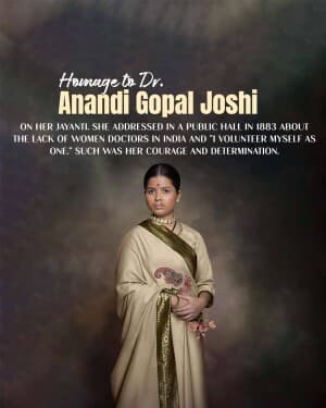 Anandi Gopal Joshi Jayanti poster