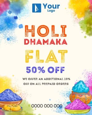 Holi Offers poster Maker