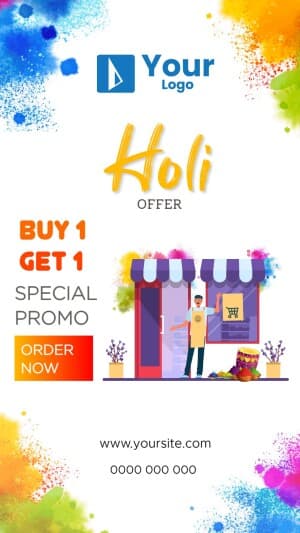 Holi Offers Instagram banner