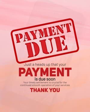 Payment Due flyer