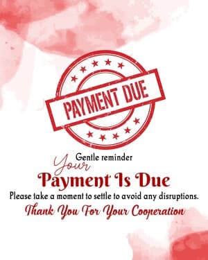 Payment Due facebook ad banner