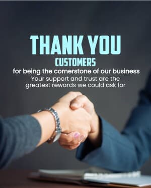 Thank you Customers banner