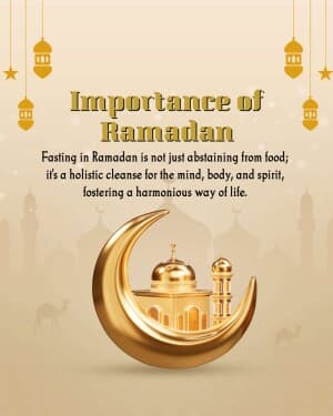 Importance of Ramadan event poster