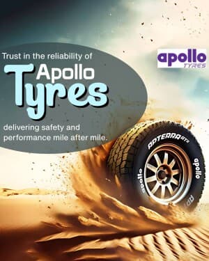 Tyre marketing poster