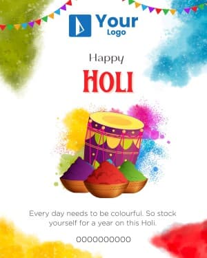 Holi Wishes Instagram flyer