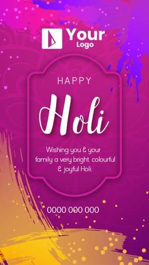 Holi Wishes poster Maker