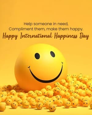 International Day of Happiness event poster