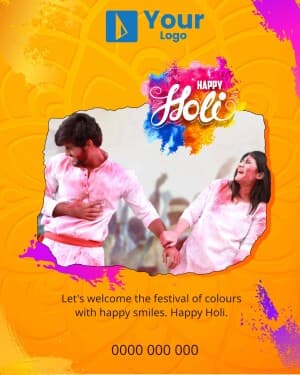 Holi Wishes ad template