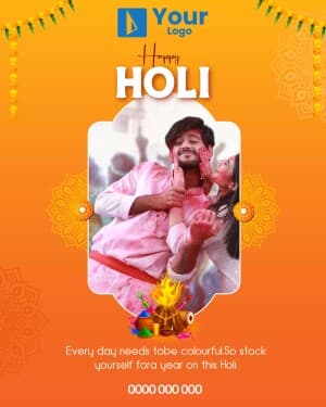 Holi Wishes marketing flyer