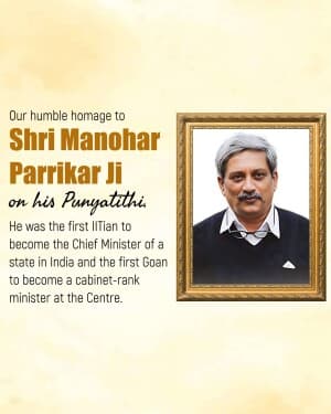 Manohar Parrikar Punyatithi post