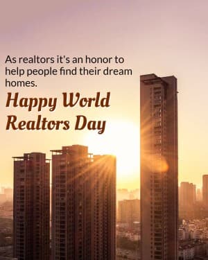 World Realtors Day event poster