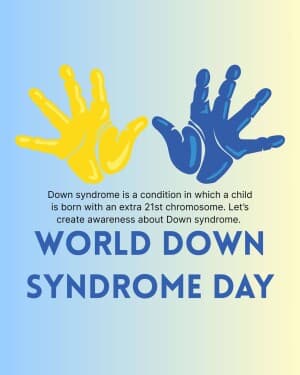 World Down Syndrome Day event poster