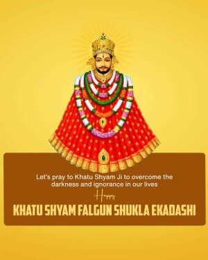 Khatu Shyam Falgun Shukla Ekadashi event poster