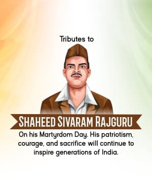 Shivaram Rajguru Punyatithi banner