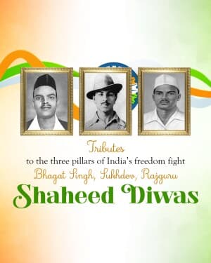 Shahid Diwas flyer