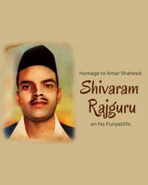 Shivaram Rajguru Punyatithi flyer