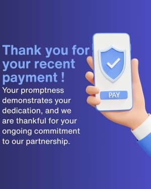 Thanks for Payment post