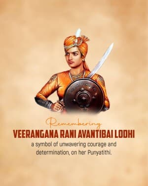 Rani Avantibai Lodhi Punyatithi event poster