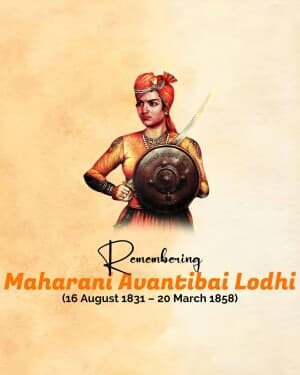 Rani Avantibai Lodhi Punyatithi post