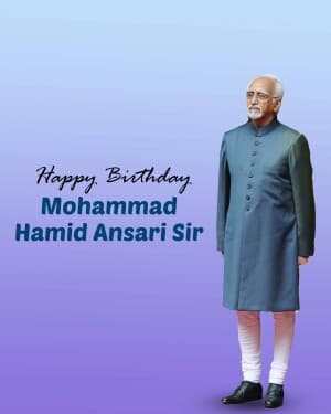 Mohammad Hamid Ansari Birthday illustration
