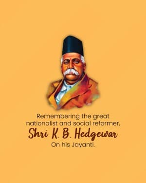 Keshav Baliram Hedgewar Jayanti illustration