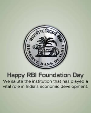 RBI Foundation Day whatsapp status poster