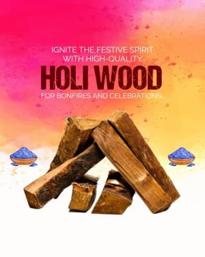 Wood for Holi image