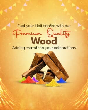 Wood for Holi flyer