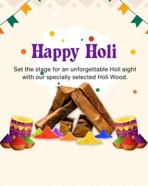 Wood for Holi banner