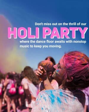 Holi Party banner