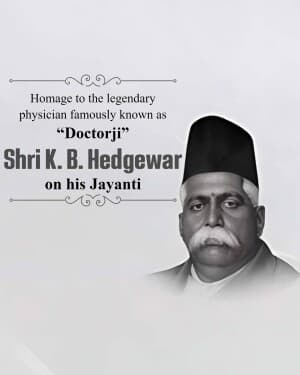 Keshav Baliram Hedgewar Jayanti graphic