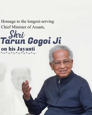 Tarun Gogoi Jayanti graphic