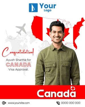 Congratulations Visa Approved Instagram flyer