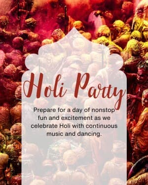 Holi Party poster