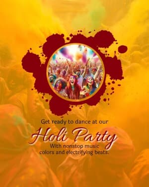 Holi Party Instagram banner