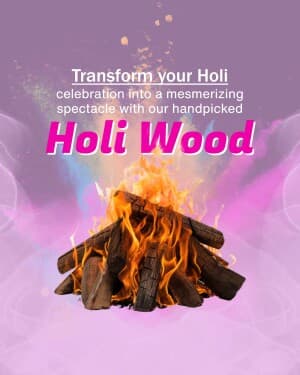 Wood for Holi post