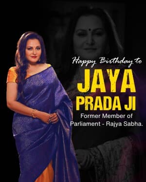 Jaya Prada Birthday illustration