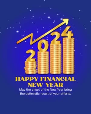 Financial New Year poster Maker
