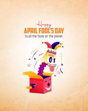 April Fool Day event poster