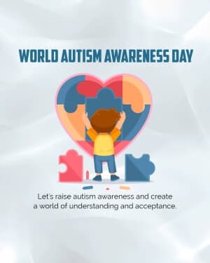 World Autism Awareness Day whatsapp status poster