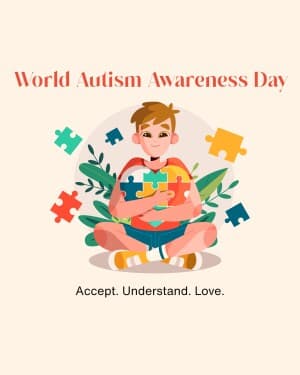 World Autism Awareness Day Facebook Poster