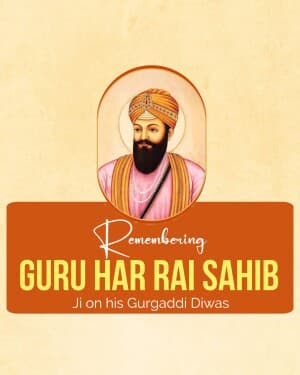 Guru Har Rai Gurgaddi Diwas image