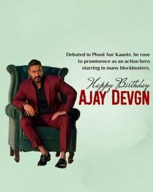 Ajay Devgn Birthday illustration