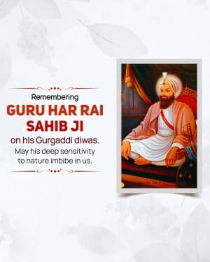 Guru Har Rai Gurgaddi Diwas banner