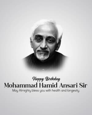 Mohammad Hamid Ansari Birthday post